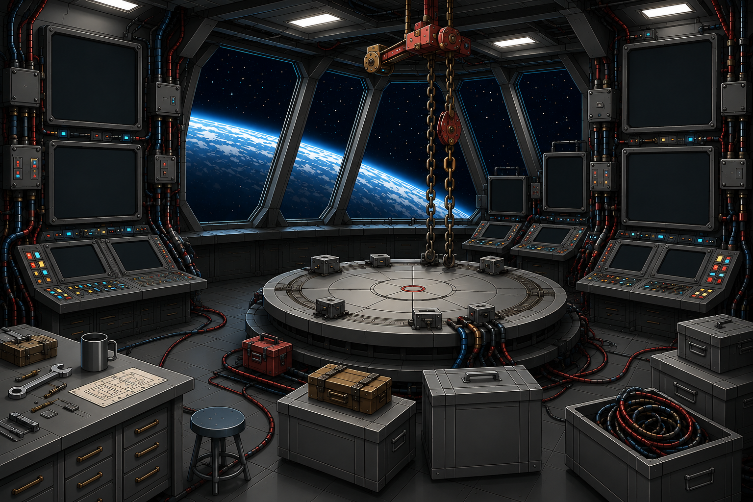 Empty orbital engineering bay prepared for Project 001